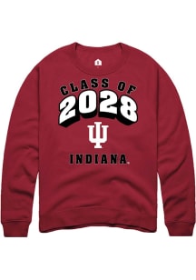 Rally Indiana Hoosiers Mens Crimson Class of 2028 Long Sleeve Crew Sweatshirt