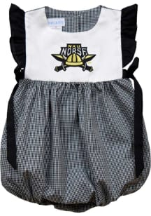 Vive La Fete Northern Kentucky Norse Baby Girls Black Gingham Bubble Short Sleeve Dress