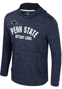Colosseum Penn State Nittany Lions Mens Navy Blue Consistency Long Sleeve Lightweight Hoodie