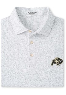 Peter Millar Colorado Buffaloes Mens Charcoal Blitz Short Sleeve Fashion Polo