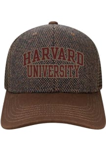 Legacy Harvard Crimson Outdoor Mid Pro Trucker Adjustable Hat - Brown