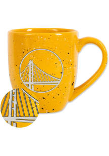 Golden State Warriors Alternate 16oz Speckle Ceramic Mug - Gold
