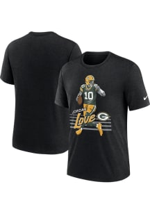 Jordan Love Green Bay Packers Black Local Pack Short Sleeve Fashion Player T Shirt