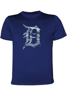 Detroit Tigers Youth Navy Blue Camo Logo Short Sleeve T-Shirt