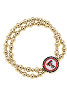 Texas Tech Red Raiders Disc Bead Stretch Womens Bracelet