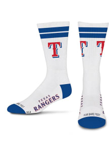 Texas Rangers White White Stripes Youth Crew Socks
