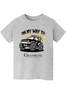 Vive La Fete Grambling State Tigers Youth Grey On My Way Short Sleeve T-Shirt