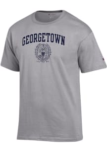 Champion Georgetown Hoyas Grey ARCH SEAL Short Sleeve T Shirt