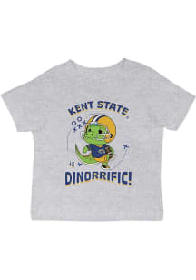 Vive La Fete Kent State Golden Flashes Infant Dino-Riffic Short Sleeve T-Shirt Grey