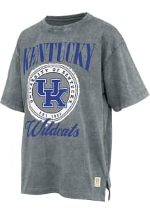 Pressbox Kentucky Wildcats Womens Charcoal Falkland Moonstone Short Sleeve T-Shirt