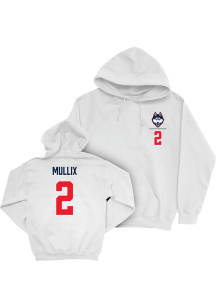 Tahjae Mullix UConn Huskies Mens White NIL Logo Player Hood