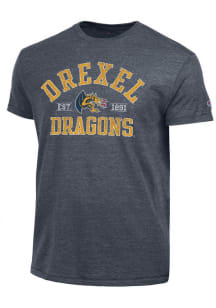 Champion Drexel Dragons Navy Blue Est Date Tri-Blend Short Sleeve Fashion T Shirt