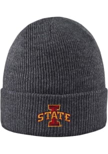 LogoFit Iowa State Cyclones Charcoal Northpole Cuffed Mens Knit Hat