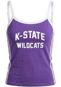 Hype and Vice K-State Wildcats Womens Purple Sideline Stripes Tank Top