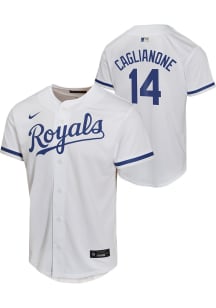 Jac Caglianone  Nike Kansas City Royals Youth White Home Game NN Jersey