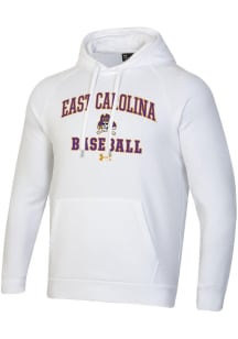 Under Armour East Carolina Pirates Mens White Baseball Rival Long Sleeve Hoodie