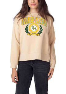 George Mason University Womens Olive Malibu Crew Sweatshirt