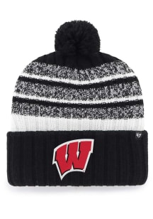 47 Wisconsin Badgers Black Tavern Cuff Beanie Mens Knit Hat