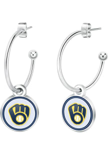 Milwaukee Brewers Dangle Hoop Womens Earrings