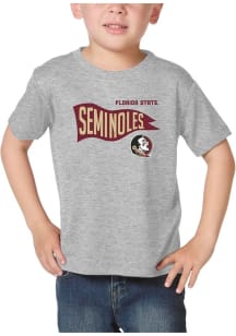 Little King Florida State Seminoles Toddler Grey Knobby Retro Short Sleeve T-Shirt