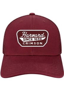 Harvard Crimson Felt Patch Mid Pro Trucker Adjustable Hat - Maroon