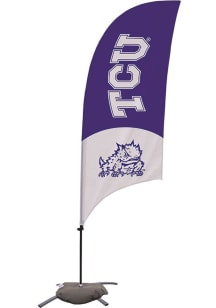 TCU Horned Frogs 7.5 Foot Cross Base Tall Team Flag