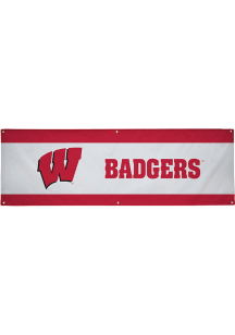 Wisconsin Badgers 2x6 Vinyl Banner - White