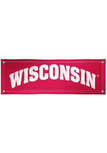 Wisconsin Badgers 2x6 Vinyl Banner - Red