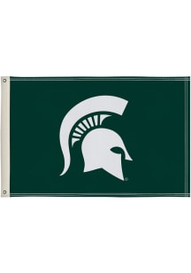 Michigan State Spartans 2x3 Logo Silk Screen Grommet Flag - Green