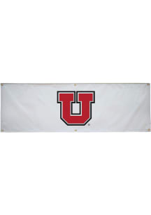 Utah Utes 2x6 Vinyl Banner - White