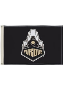 Purdue Boilermakers 2x3 Silk Screen Grommet Flag - Black