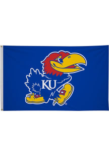 Kansas Jayhawks 3x5 Design Silk Screen Grommet Flag - Blue