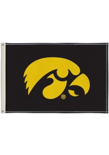 Iowa Hawkeyes 2x3 Silk Screen Grommet Flag - Black