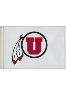 Utah Utes 2x3 Silk Screen Grommet Flag - White