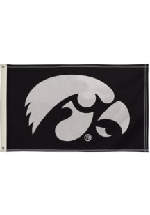 Iowa Hawkeyes 3x5 Silk Screen Grommet Flag - Black