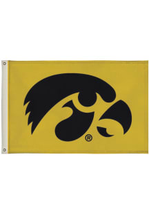 Iowa Hawkeyes 2x3 Classic Silk Screen Grommet Flag - Gold