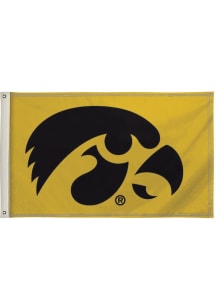 Iowa Hawkeyes 3x5 Silk Screen Grommet Flag - Gold