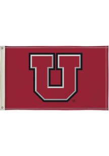Utah Utes 3x5 Silk Screen Grommet Flag - Grey