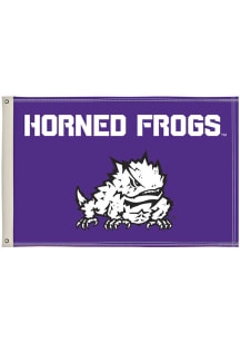 TCU Horned Frogs 2x3 Silk Screen Grommet Flag - Purple