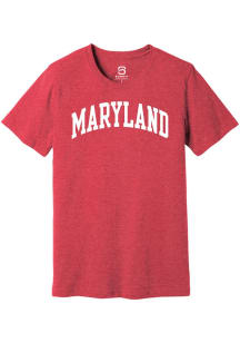 Summit Sportswear Maryland Red Wordmark Short Sleeve Fashion T Shirt