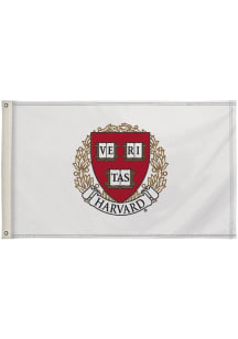 Harvard Crimson 3x5 Silk Screen Grommet Flag - White