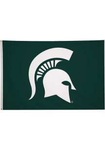 Michigan State Spartans Spartan Logo 4x6 Silk Screen Grommet Flag - Green