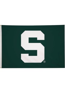 Michigan State Spartans S Logo 4x6 Silk Screen Grommet Flag - Green