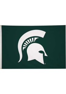 Michigan State Spartans Spartan Logo 5x8 Silk Screen Grommet Flag - Green