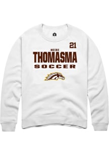Heidi Thomasma Western Michigan Broncos Mens White NIL Stacked Box Player Crew