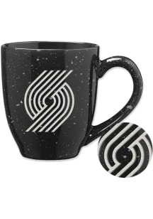 Portland Trail Blazers Alternate 16oz Speckle Ceramic Mug - Black