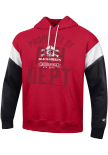 Champion Nebraska Cornhuskers Mens Red Super Fan Long Sleeve Hoodie