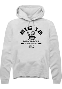 Summit Sportswear Big 12 Mens White 2026 Men's Golf Championship Long Sleeve Hoodie