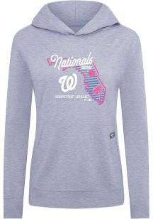 Levelwear Washington Nationals Womens Light Blue Relay Bold Sunrise Spring Training Hooded Sweatsh..