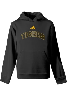 Adidas Grambling State Tigers Youth Black Heat Seal Fleece Long Sleeve Hoodie